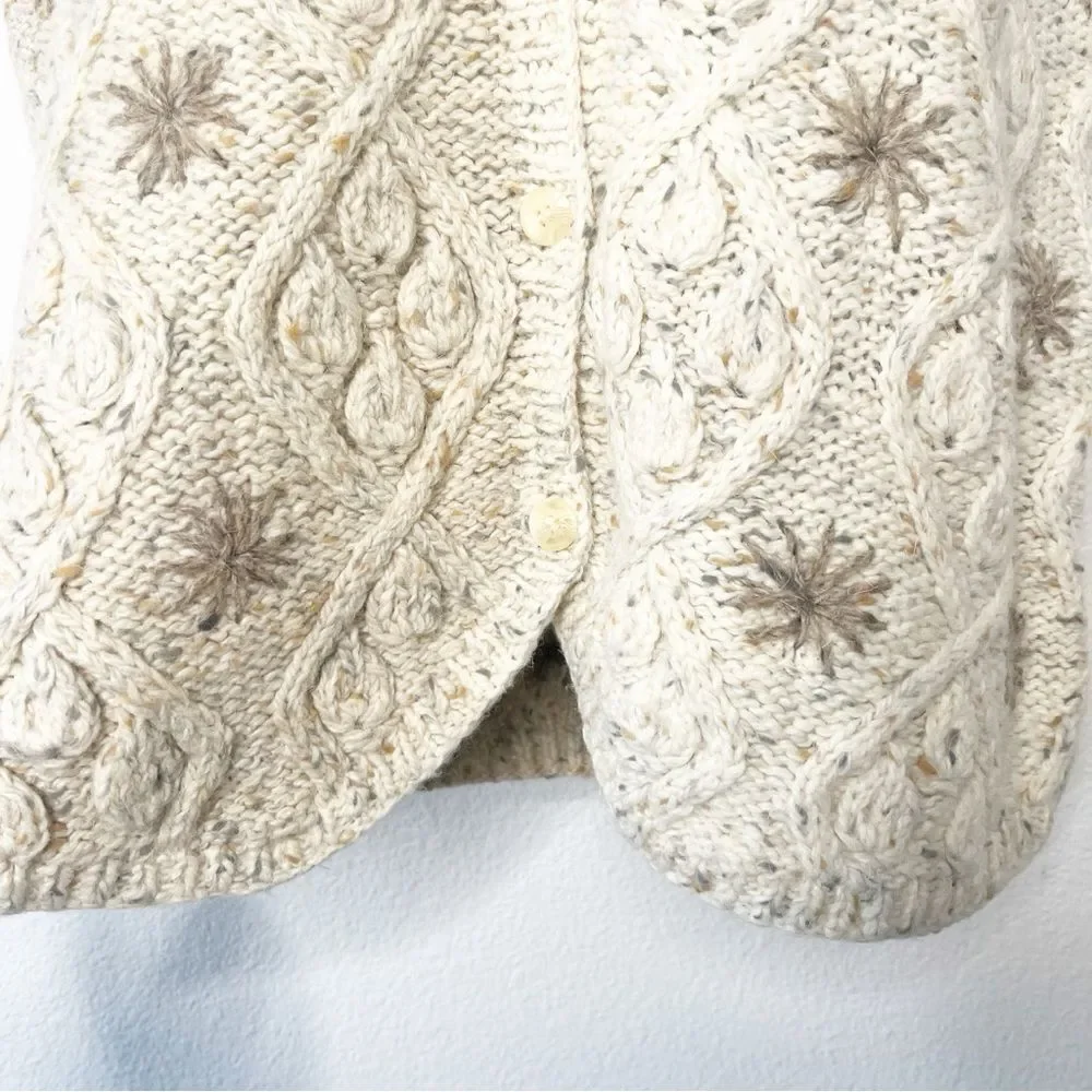 VTG Marsh Landing Hand Knit Sleeveless Sweater Vest Cottagecore Small Y2K